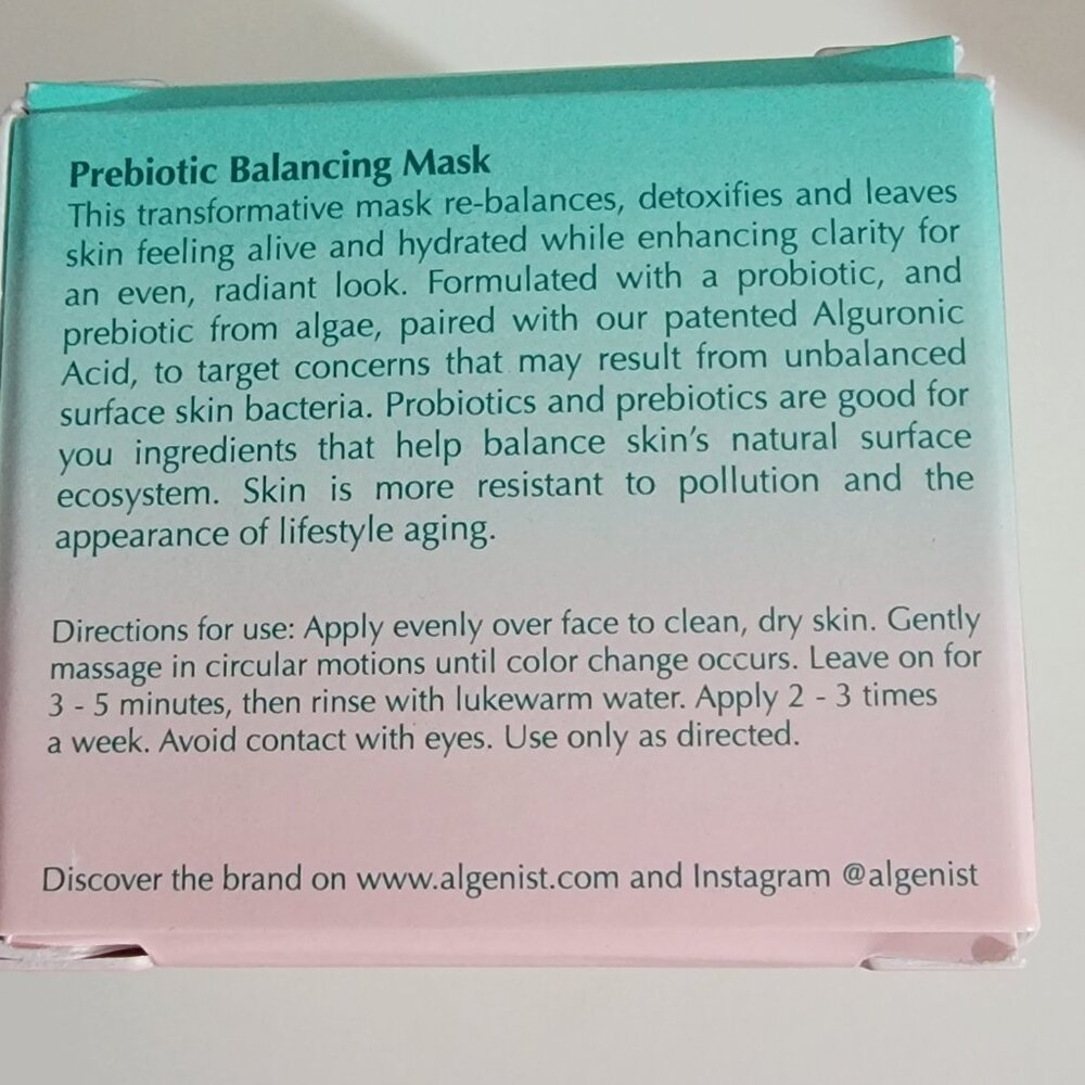 Algenist ALIVE Prebiotic Balancing Mask New in Box 1.7 oz - Picture 8 of 10